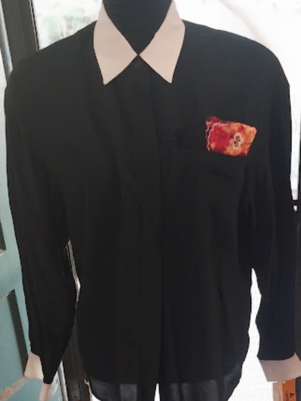 Liz Claiborne Black Blouse w/ White Trim | Size M
